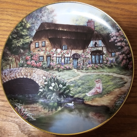 Franklin Mint- Cottage at Brookside Ltd. Edt. Plate - Picture 1 of 2